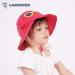 LANGZHEN Beach Sun Protection Hat for Baby Girls - Crimson Crab Design | Adjustable Wide Brim Play Hat with Chin Strap | 6-12 Months - Buy Online on GoSupps.com