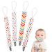 Pacifier chain cotton pacifier band baby pacifier chains for newborn girls and boys bib triangular triangle sucker pacifier 4 pieces ct