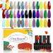 Clou Beaute 20pcs Colors All Season Holiday Gel Polish Set- Soak Off Pink Red Green Blue Golden Glitter Gel Polish Nail Art Beauty Set Gifts for Women CB-S22-11