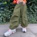 Gufesf Women's Y2K Cargo Pants Baggy Low Waist Wide Leg Streetwear with Big Pockets - Ak-a-green Small - Buy Online on GoSupps.com