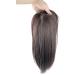 35cm Free Part Silk Base Clip-in Topper with Bangs - Cold Brown - Buy Online on GoSupps.com