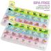 2 Pack Large Pill Organizer with Daily 4-Times-A-Day Compartments - BPA-Free & Portable Pill Box Case - Buy Online on GoSupps.com