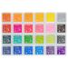 Ancwzoz Ink Pad, 24 Colors Finger Washable Craft Ink Pad for Kids Stamp, 1.18X1.18''