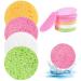 72 pieces of scettar compressed facial sponges 4 colors reusable cleaning sponge face make -up sponges round washing kin