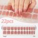 22 pcs Glitter Semi Cured Gel Nail Strips Rose Gold Gradient Nail Gel Polish Wraps Soft Self-Adhesive Nail Full Wraps Nail Strips Sticker Nail Tips Christmas Nail Wraps Sticker Decals Glitter Rose Gold - Buy Online on GoSupps.com