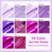 Shining She UV Nail Polish Set - 10 Colors Glitter Gel Violet Purple & Lavender Pastel - Soak-Off 8ml Perfect for Beginners & DIY Art Salon - Buy Online on GoSupps.com