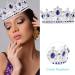 Beaupretty Baroque Bride Crown - Blue Silver Rhinestone Queen Tiara for Wedding - Buy Online on GoSupps.com