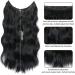 Black Halos Hair Extensions - Invisible Wire 20 Inch Synthetic Wavy Hair Pieces for Women - Buy Online on GoSupps.com