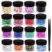 Gold Foil Flakes for Resin, 16 Multicolor Gilding Flakes Gold Leaf Flakes Imitation Metallic Gold Flakes for Resin Epoxy, Nails, Crafts, Candles 16 Color