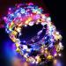 30PCS LED Flower Crown Light Up Flower Crown Multifunctional Floral Headpiece Hair Wreath for Women Girls Hair Accessories Birthday Wedding Party