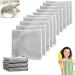 Ancienflow Scrubber Ancienflow Double Stainless Steel Scrubber Double Sided Silver Wire Dishcloth Grey Non-Scratch Scrubbing Wire Dishwashing Rags Double Stainless Steel Scrubber Cloth 10pcs