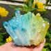 Natural Crystal Rough Natural Crystal Beautiful Two-Tone Quartz Crystal Cluster with Rainbow Light Natural for Home Decor As Gift Power Stone Crystal (Size : 300-350g)