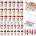 80 Pcs 3D Cherry Nail Charms 3D Nail Charm Cherry Nail Rhinestones 3D Shiny Nail Gems Nail Glitter Studs Nail Slices for Women Girl Nail Jewelry Making Crafts DIY Nail Decor (6 x 5.5 mm  8 x 8 mm)
