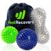 Set 3 hedgehog balls Massage balls for plantar fasciitis foot reflex zone massage mobility & relaxation - nopy ball massage for rehabilitation hand foot back & leg pain