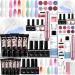 Morovan Poly Gel Nail Kit - Poly Gel Kit with Drill and 48W UV/LED Lamp Professional Nail Extension Gel for Beginners Luminous Poly Nail Gel Kit with Everything Bulide Gel Kits with Poly Gel Nail Art Tools Nail Art Starter Supplies Dream night