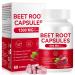 Beet Root Capsules Organic Beetroot Capsules 60 Count Beetroot Supplement for Natural Energy Support Non-GMO Gluten Free 30-Day Supply