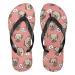 Mnsruu Pug Print Flip Flops Home Hotel Spa Bedroom Travel XS for Men Women