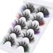 ALPHONSE 5D Fluffy Faux Mink Colored Lashes - 5 Pairs Pack for Cosplay Costumes - Color-Mixed - Buy Online on GoSupps.com