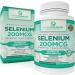 PurePremium Selenium Supplement (Selenomethionine) 100 Once Daily Selenium 200mcg Caps. Supports Immune System Prostate and Reproductive Function - Essential Trace Mineral - Selenium 200 mcg