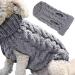 Buy Famkit Pet Dog Roll Collar Sweater - Warm Turtleneck Pullover Knitwear for Small Dogs (M-2 5.5-7lb) - Gray | International Shipping Available - Buy Online on GoSupps.com