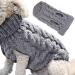 PetyOung dog sweater vest warm coat pet. Soft knitted wool winter sweater knitted crochet coat clothing for small medium dogs (xl gray) xl gray