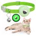 For Airtag cat neck band integrated reflective kitten neck band with Airtag holder puppy cat neck band with bell light tracker cats collars for girls young cats le green glocke-luminous green