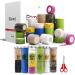 Elastic Cohesive Bandages - 24 Rolls X 5 Yards Self Adhesive Wrap for First Aid & Vet Use | Colorful & Versatile - Buy Online on GoSupps.com