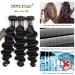 DONG H Loose Deep Wave Peruvian Virgin Human Hair Bundles - Natural Color Wet and Wavy Hair Extensions | 3 Bundles (16, 18, 20) - Buy Online on GoSupps.com