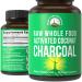 Activated Charcoal Vegan Capsules from Wild Harvested Coconut Shells. Best Safe Charcoal Pills Supplement for Detox, Gas Relief, Bloating. for Men and Women 90 All Natural Tablets