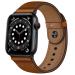 OUHENG Compatible with Apple Watch Band 49mm 45mm 44mm 42mm 41mm 40mm 38mm, Genuine Leather Bands Strap for iWatch Ultra SE2 SE Series 8 7 6 5 4 3 2 1 (Retro Brown/Black, 49mm 45mm 44mm 42mm) Retro Brown/Black 49mm/45mm/44mm/42mm