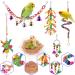 Erkoon Bird Toys for Parrots | Wooden Hanging Bells Hammocks & Rocking Toys - Perfect for Small Birds - Buy Online on GoSupps.com