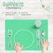 Montessori Toddler Silicone Dining Mat - Non-Slip & Easy-to-Clean Placemat for Kids - GREEN - Buy Online on GoSupps.com