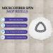 4-Pack Microfiber Spin Mop Head Replacements for O Cedar Spin Mop - Easy Cleaning Refills for 360 Wringing - White Triangle Design - Buy Online on GoSupps.com