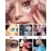 Creamify Face Body Glitter Gel - Pink, Silver & Blue Glitter with Gems Sticker - Rave & Mermaid Makeup - 65g - Buy Online on GoSupps.com