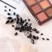 PAGOW Black Teardrop Hair Comb - Vintage Rhinestone Crystal Headpiece for Women and Girls - Buy Online on GoSupps.com