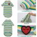 Warm Cat Cotton Sweater for Sphynx & Small Dogs | Soft Striped Jumper Costume Coats - Green Stripes - Buy Online on GoSupps.com