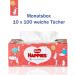 Huggies Happies Dry Baby Wipes - Soft Tear-Resistant 10 Packs of 100 Wipes - Monthly Supply for International Shipping - Buy Online on GoSupps.com