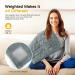 Large 3.4lb Weighted Heating Pad for Back Pain Relief - Fast Heating, 4 Levels, Auto Shut Off - Dry/Moist Therapy Options - Washable - 20x24 Grey - Buy Online on GoSupps.com