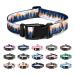 Mercano dog collar adjustable soft nylon comfort & robust patterned dog collar for small medium -sized dog puppies (M sunset valley) m sunset valley