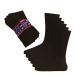 Diamond Star Diabetic Socks For Men Women Non-Binding Doctor Approved Diabetic Crew Socks Brown 12 Pairs 13-15