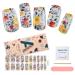AILLSA Gel Nail Strips, Secret Garden Semi Cured Gel Nail Strips, Gel Nail Stickers Full Nail Wraps, Long Lasting,Safe & Easy to Use, Flower Gel Nail Polish Strips for Women 20pcs, Includes Cleaning Pad, Nail File,Wooden S…