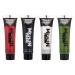 Halloween Face & Body Paint by Moon Terror - Water Based Face Paint Makeup for Adults Kids - 12ml (Set of 4)