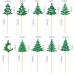 60Pcs Christmas Tree Cupcake Toppers Green Glitter Christmas Tree Cupcake Picks for Merry Christmas Party Decorations Supplies Color01 - Buy Online on GoSupps.com