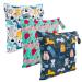 Wine Wetbag 3 PCs diaper bag diaper bag reusable diaper bag buffled with zipper wet wiper organizer wet dry cloth diaper bags for baby toddler travel gym