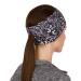TrailHeads Women's Patterned Ponytail Headband - Black & White | Stylish Comfortable & Perfect for Active Lifestyle | International Shipping Available - Buy Online on GoSupps.com