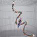 Bird Perch- Cage Rope for Parrot/Parakeet/Cockatiel Bungee Toy Comfy Colorful (41.3 Inch Long Metal Nuts) 41.3 Inch Long Metal