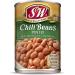 S & W  Canned Chili Beans (12 Pack), Vegetarian, Non-GMO, Natural Gluten-Free Pinto Bean, Sourced and Packaged in the USA, 15 Ounce Can Chili Beans 15.5 Ounce (Pack of 12)