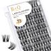 BQ lash single eyelash 72 cluster colored eyelashes individually at home cluster lashes B12 B02 B09 black eyelashes for DIY eyelash extensions DIY eyelash bushes (B12 D-10mm) D-10 mm B 12