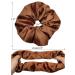 INNCHY XXL Large Satin Silk Scrunchie - Oversize Hair Tie for Girls - No Damage Elastic Ponytail Holder - Washable (Large Brown) - Buy Online on GoSupps.com