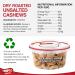 Tropgo Roasted Unsalted Cashews 180g Tub - Cashew Nuts in Resealable and Recyclable Tub - Wholesome Trail Mix with Fibre Protein and Essential Minerals - Healthy Snacks for All Ages - Buy Online on GoSupps.com